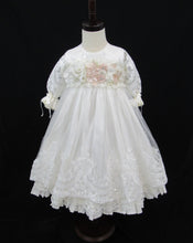 Load image into Gallery viewer, Norah - Ivory Embroidered Baptism Gown with Bonnet (Ropon Style)