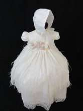 Load image into Gallery viewer, Valeria - Elegant Feathered Baptism Gown (Ropon Style)
