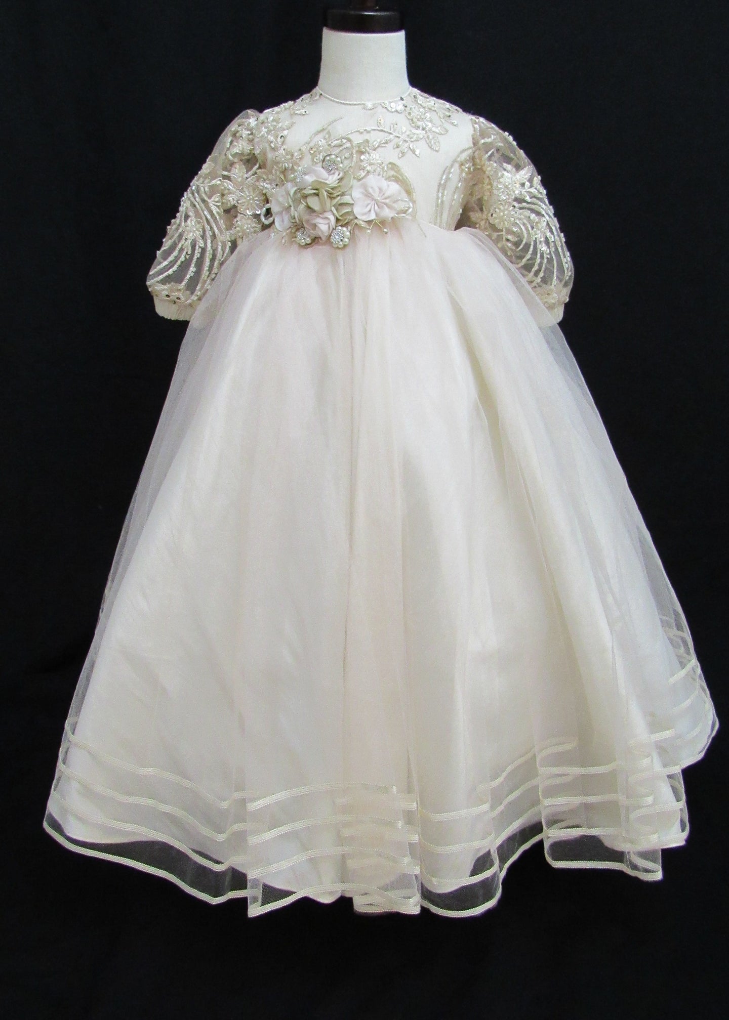 Chantal - Champagne Baptism Gown