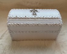 Load image into Gallery viewer, Crystal Cross - Baptism Candle Set (Wooden Keepsake Box)
