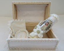 Load image into Gallery viewer, Lady of Guadalupe - Baptism Candle Set (Wooden Box Keepsake)
